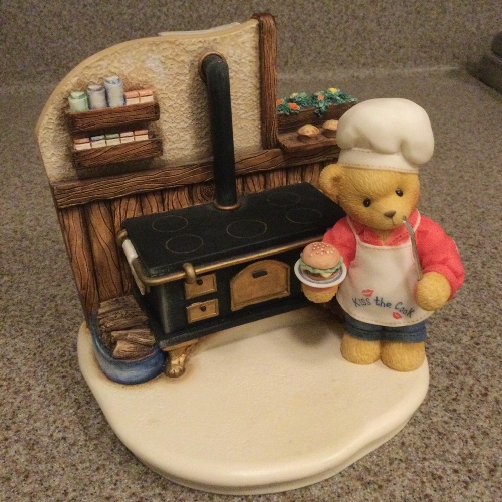 Cherished Teddies Dennis with Hummel Scapes.